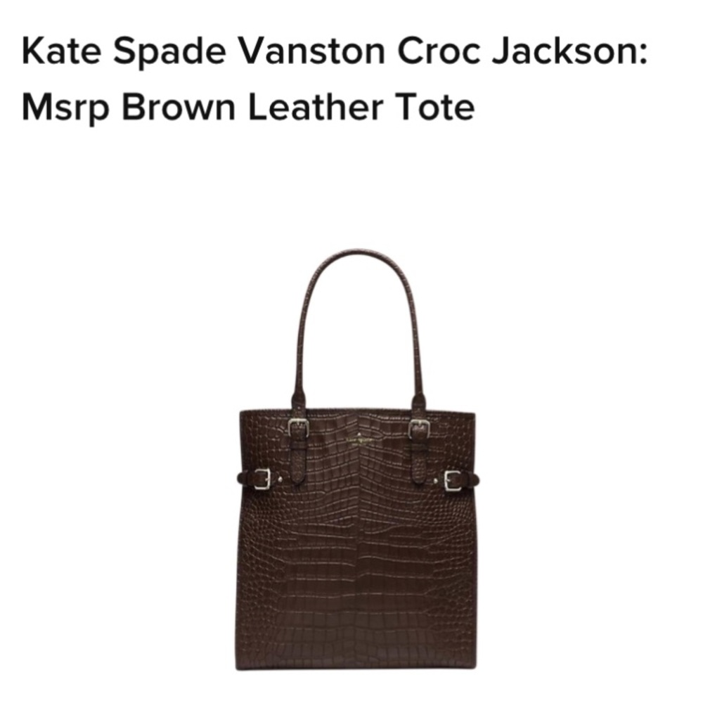Kate Spade Vanston Croc Jackson Tote